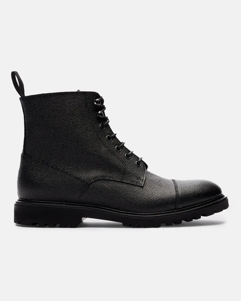Scarosso Jackie Grain Black - Mann Boots Schwarz Marmoriert - Kalbsleder Schwarz