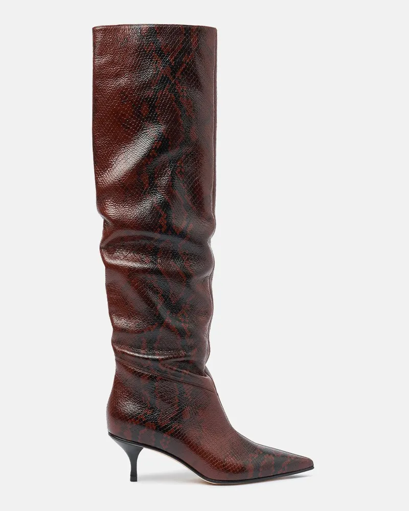 Scarosso Barbara Braun Schlange - Frau Boots Braun - Kalbsleder Schlangen-print Braun