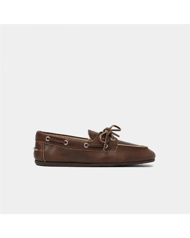 Scarosso Avery Braun - Frau Bootsschuhe Braun – Kalbsleder Braun