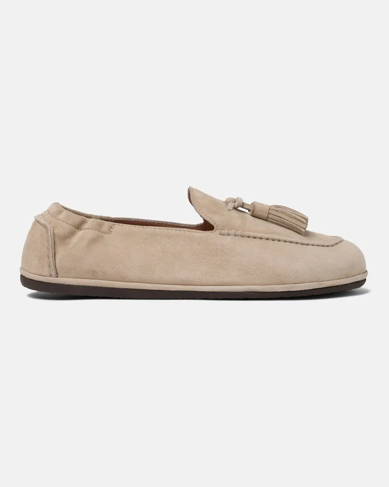 Scarosso Anais Sand Suede - Frau Loafers Sand – Wildleder Sand
