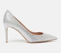 Greta Kristall Satin - Frau High Heels Weiß - Seide