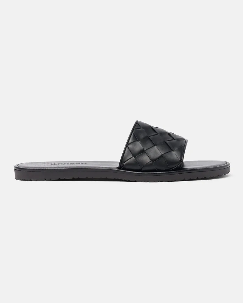 Scarosso Ulisse Schwarz Geflochten - Mann Sandalen Schwarz - Kalbsleder Schwarz