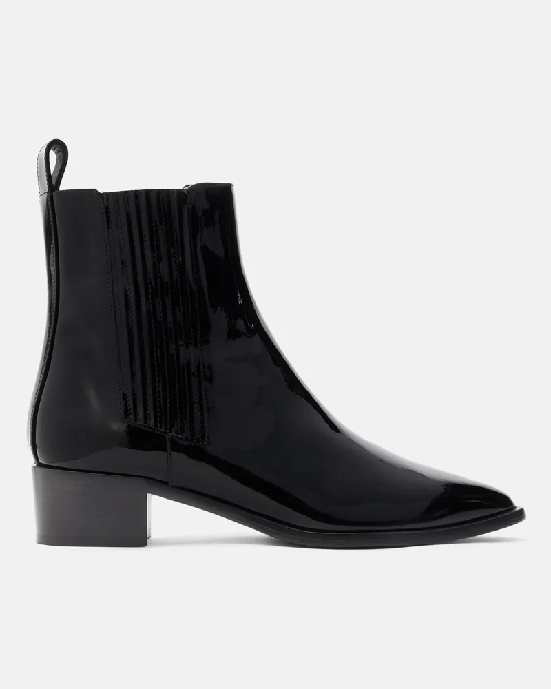 Scarosso Olivia Schwarzer Lack - Frau Chelsea Boots Schwarz - Lack Schwarz