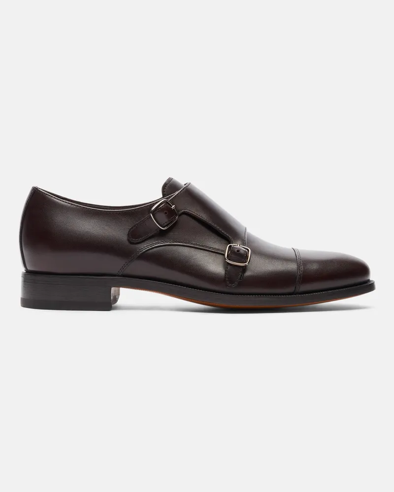 Scarosso Gervasio Marrone - Mann Monk Schuhe Dunkelbraun - Kalbsleder Dunkelbraun