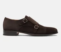 Gervasio Ebenholz Veloursleder Leicht - Mann Monk Schuhe Dunkelbraun - Veloursleder - Light Line