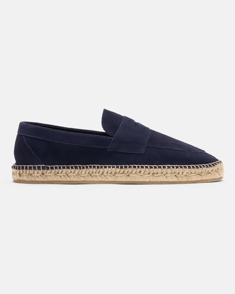 Scarosso Diego Blue Suede - Mann Espadrilles Blau - Veloursleder Blau