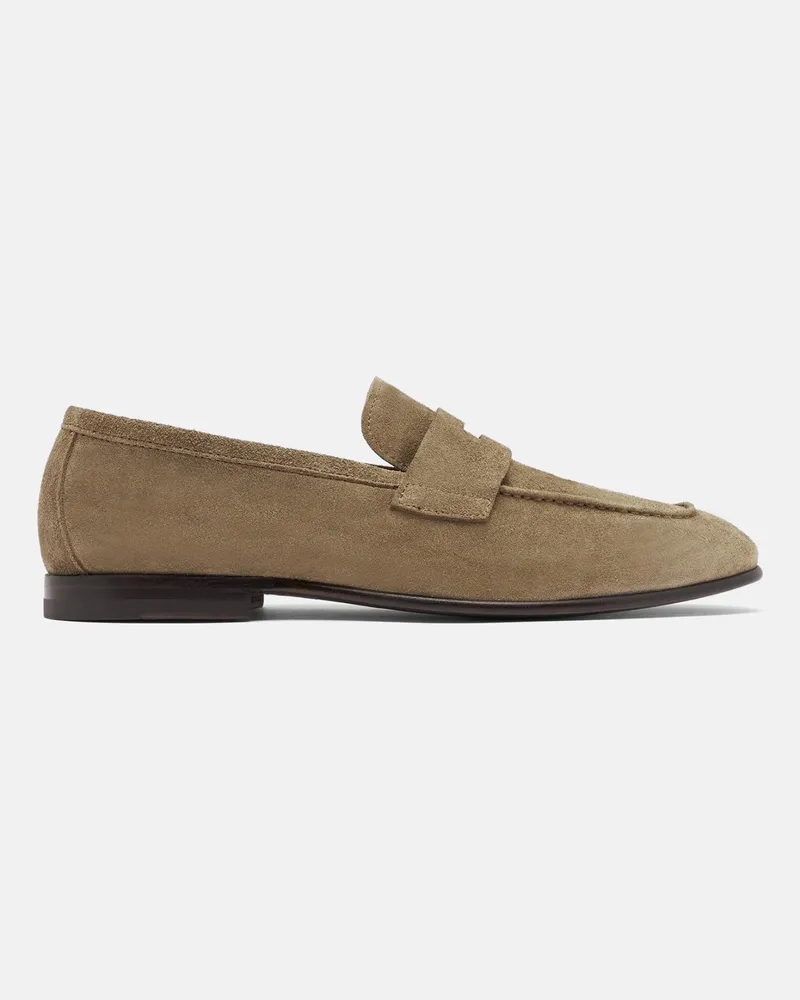 Scarosso Gregory Taupe Veloursleder - Mann Loafers Taupe - Veloursleder Taupe