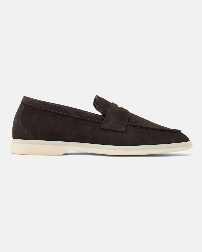 Scarosso Luciana Braun Veloursleder - Frau Loafers Braun - Veloursleder Braun