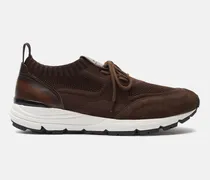 Robbie Dunkelbraun - Mann Sneakers Dunkelbraun - Strick
