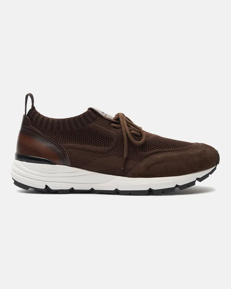 Scarosso Robbie Dunkelbraun - Mann Sneakers Dunkelbraun - Strick Dunkelbraun