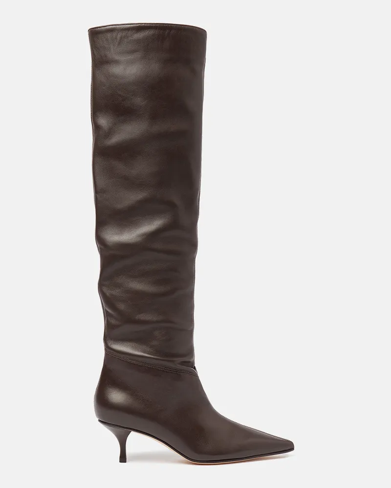 Scarosso Barbara Dunkelbraun - Frau Boots Dunkelbraun - Kalbsleder Dunkelbraun