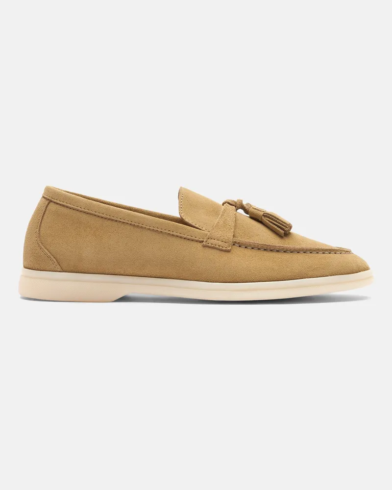 Scarosso Leandra Beige Scamosciata - Frau Loafers Beige - Veloursleder Beige