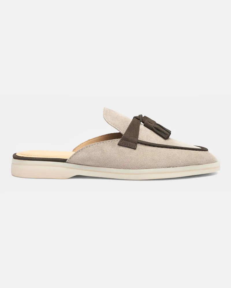 Scarosso Lucrezia Sand & Deep Taupe Veloursleder - Frau Mules Sand & Deep Taupe - Veloursleder Sand