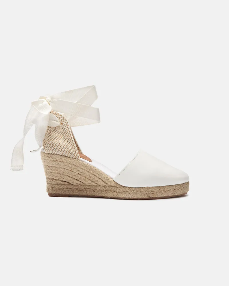 Scarosso Paloma White - Frau Espadrilles Weiß - Kalbsleder Weiß