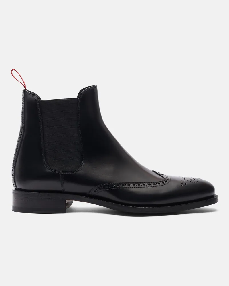 Scarosso Dario Nero - Mann Chelsea Boots Schwarz - Kalbsleder Schwarz