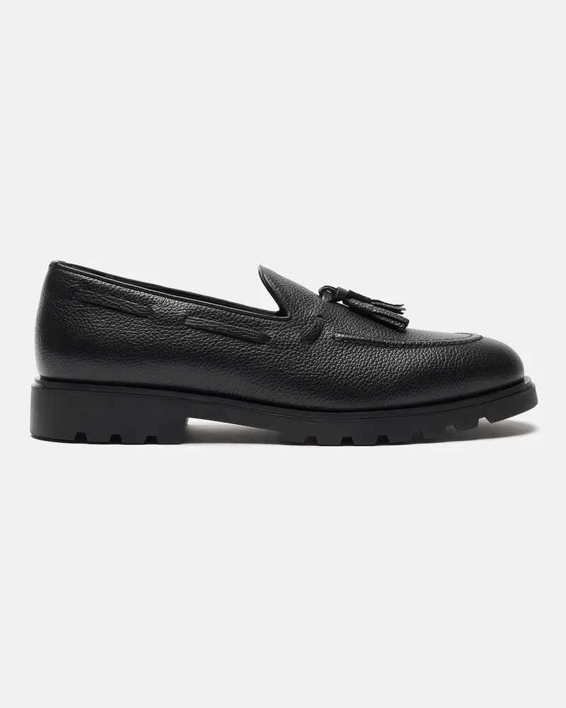 Scarosso Raffaello Schwarz Genarbt - Mann Loafers Schwarz Kalbsnarbenleder Schwarz