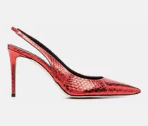 Sutton Red Elaphe - Frau High Heels Rot - Elapheleder