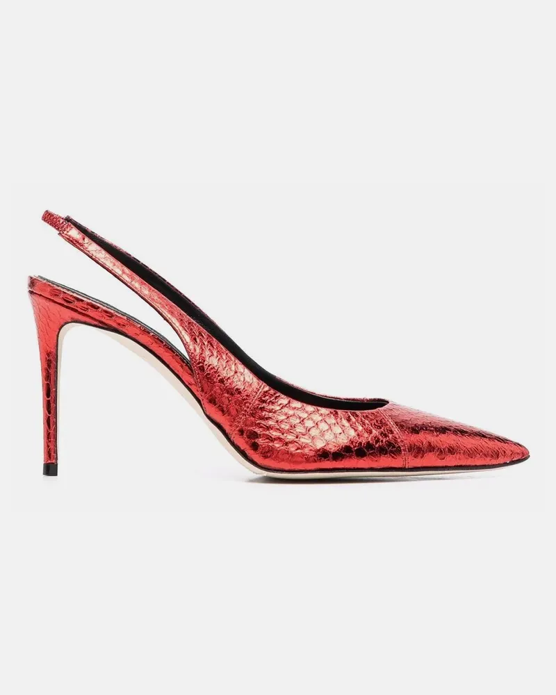 Scarosso Sutton Red Elaphe - Frau High Heels Rot - Elapheleder Rot