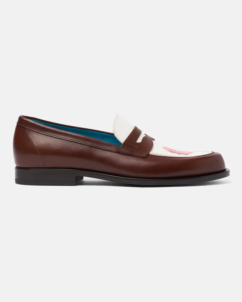 Scarosso Eyes & Roses For Him - Mann Loafers Eyes & Roses Braun - Kalbsleder Eyes