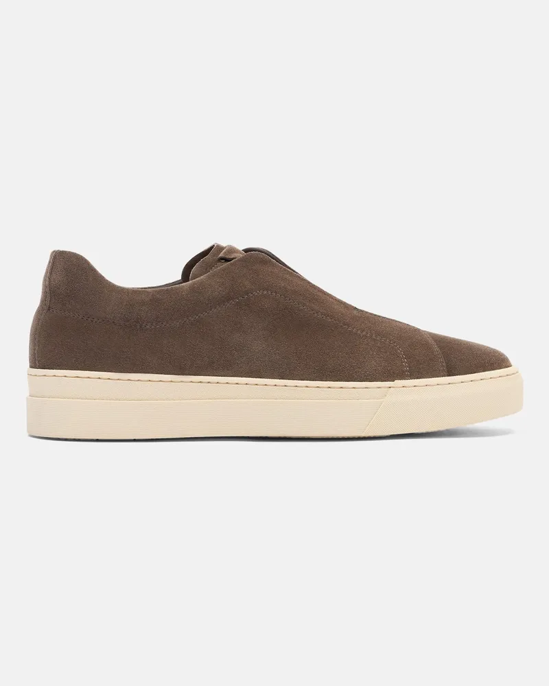 Scarosso Luca Taupe Veloursleder - Mann Sneakers Taupe - Veloursleder Taupe