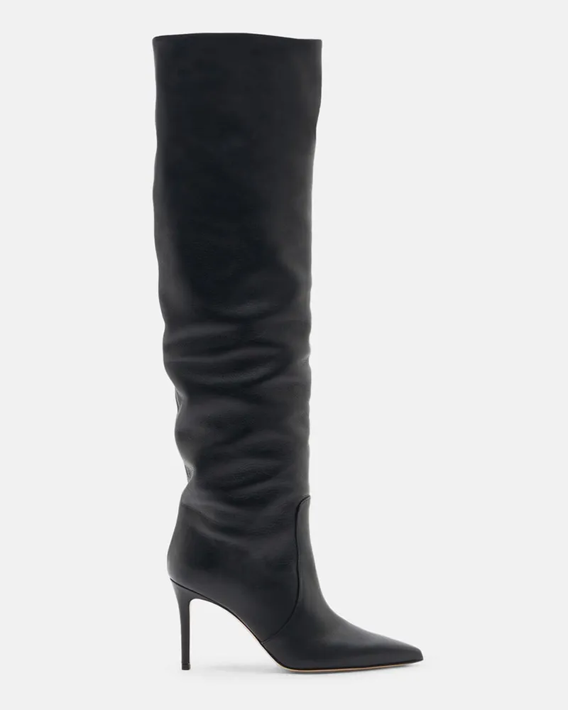 Scarosso Carra Black - Frau Boots Schwarz - Kalbsleder Schwarz