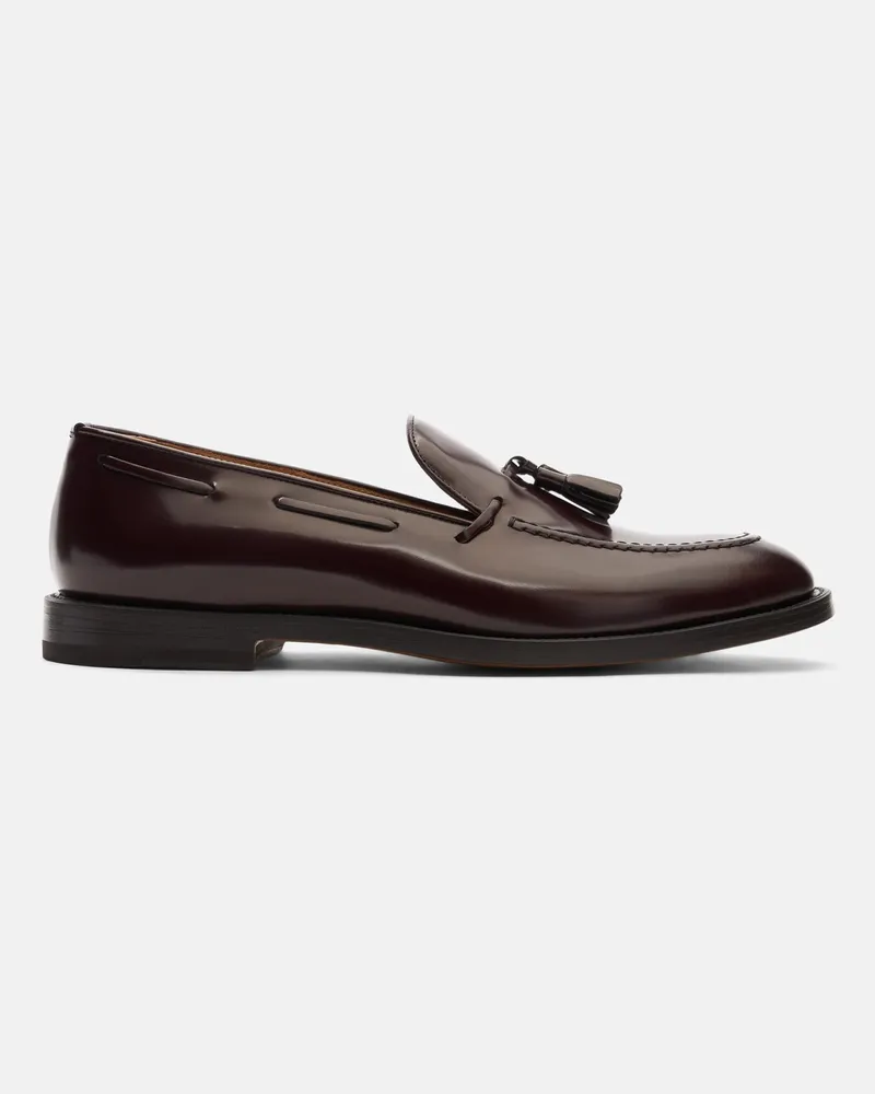 Scarosso William Burgundy Bright - Mann Loafers Burgunderrot - Poliertes Kalbsleder Burgunderrot