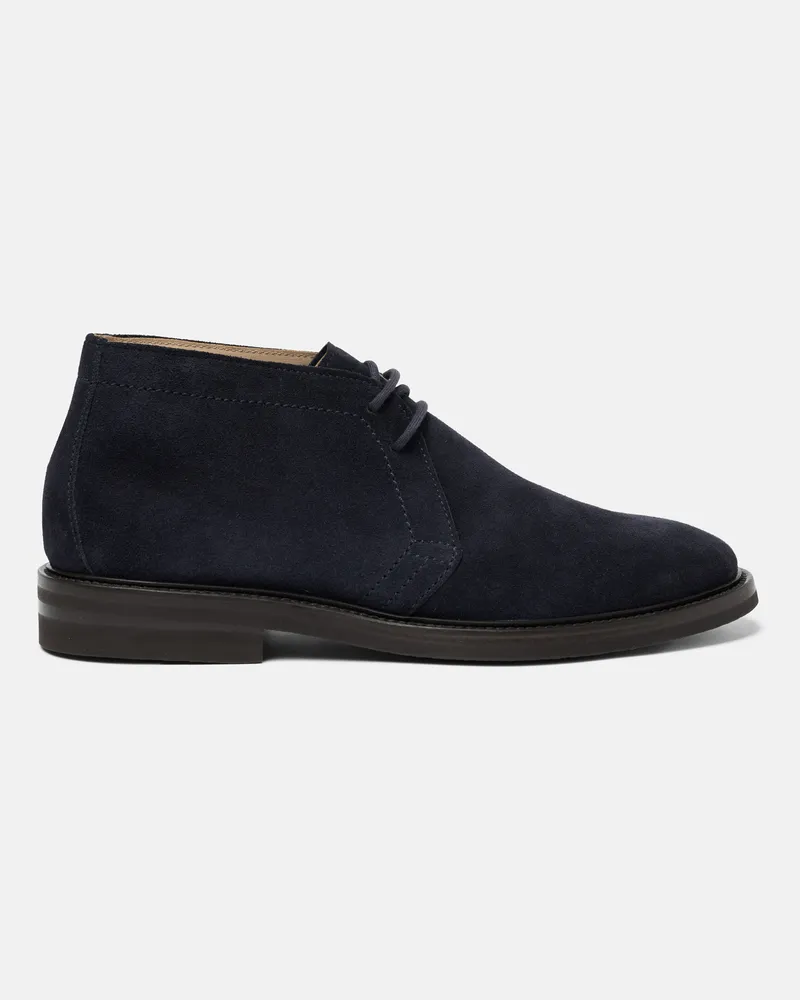 Scarosso Roger Blue Suede - Mann Boots Blau - Veloursleder Blau