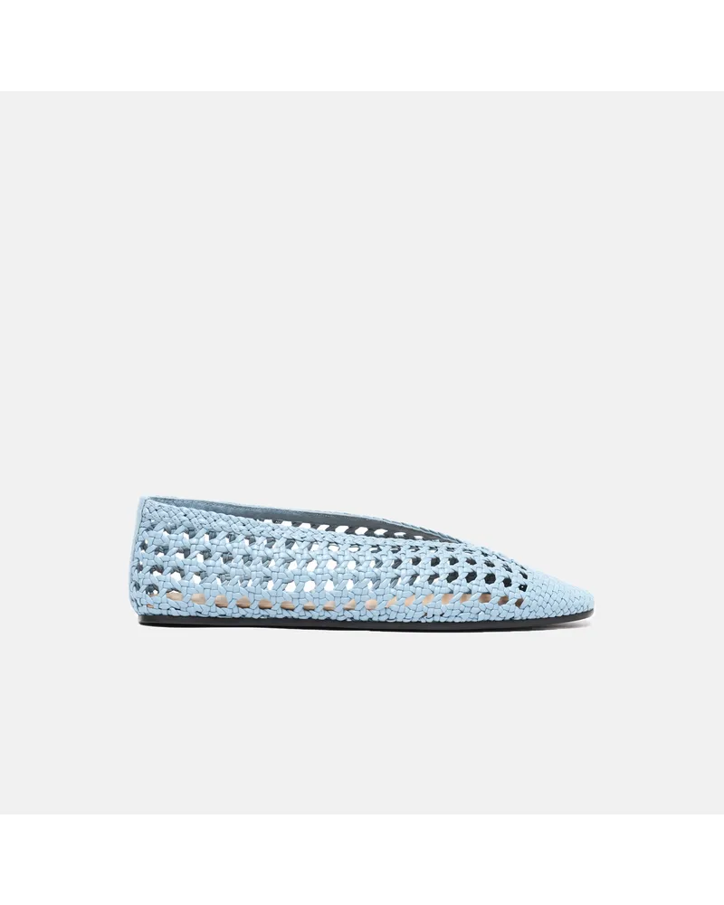 Scarosso Ella Hellblau - Frau Ballerinas Hellblau - Kalbsleder Hellblau