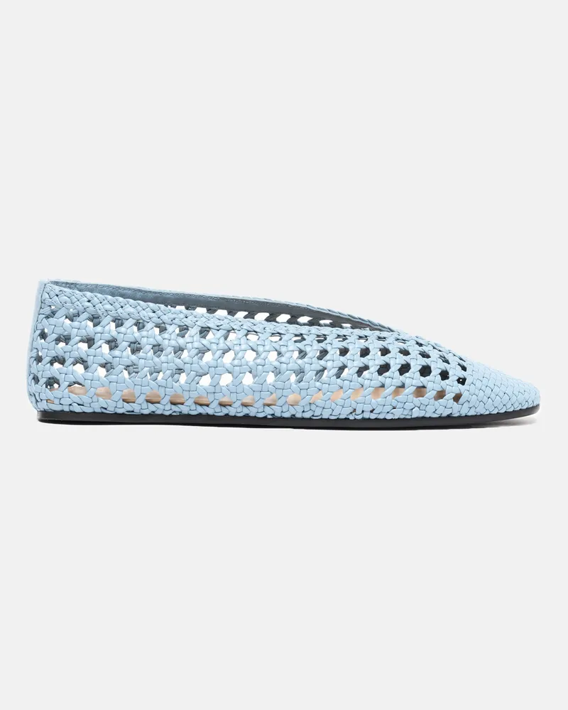 Scarosso Ella Hellblau - Frau Ballerinas Hellblau - Kalbsleder Hellblau