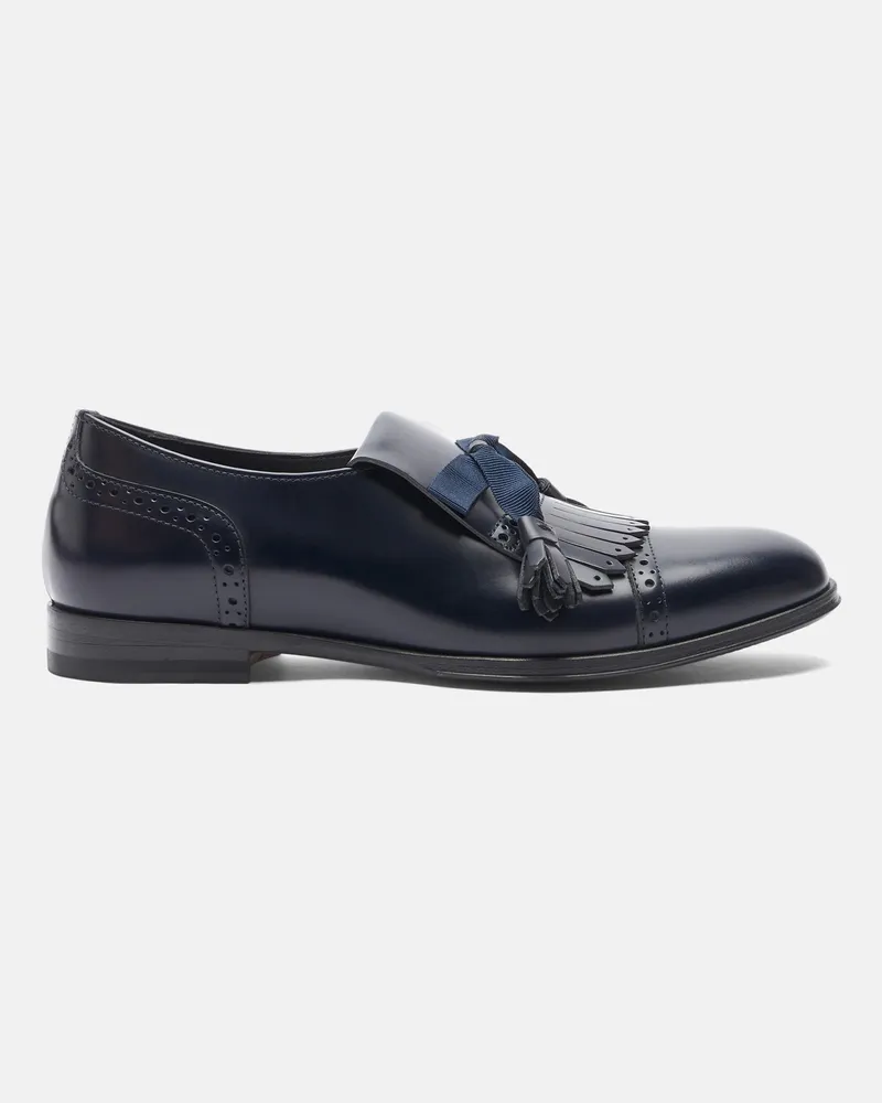 Scarosso Lucy Blue - Frau Monk Schuhe Blau - Kalbsleder Blau