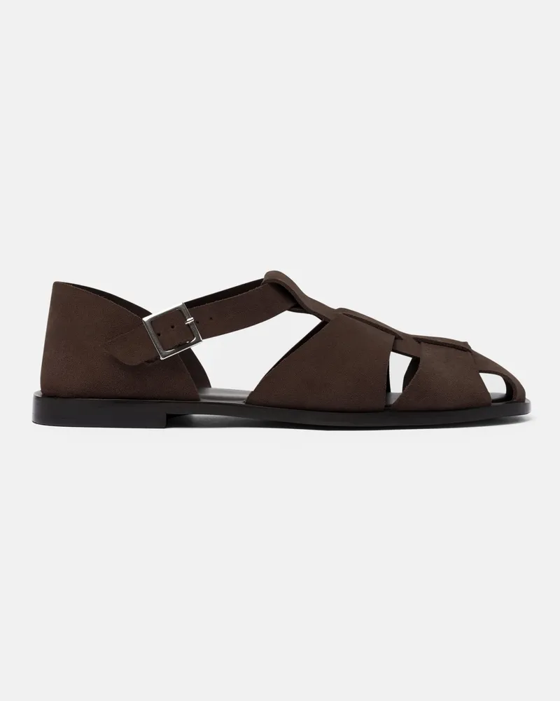 Scarosso Apollo Braun Veloursleder - Mann Sandalen Braun - Veloursleder Braun