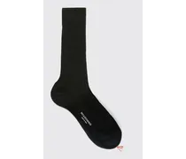 Black Wool Calf Socks