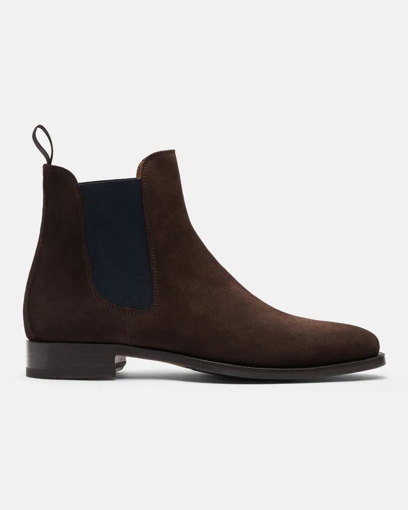 Scarosso Giancarlo Moro Scamosciato - Mann Chelsea Boots Braun - Veloursleder Braun