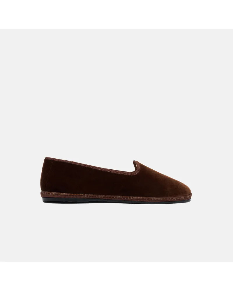 Scarosso William Iv Espresso - Mann Friulane Slippers Braun - Samt Braun