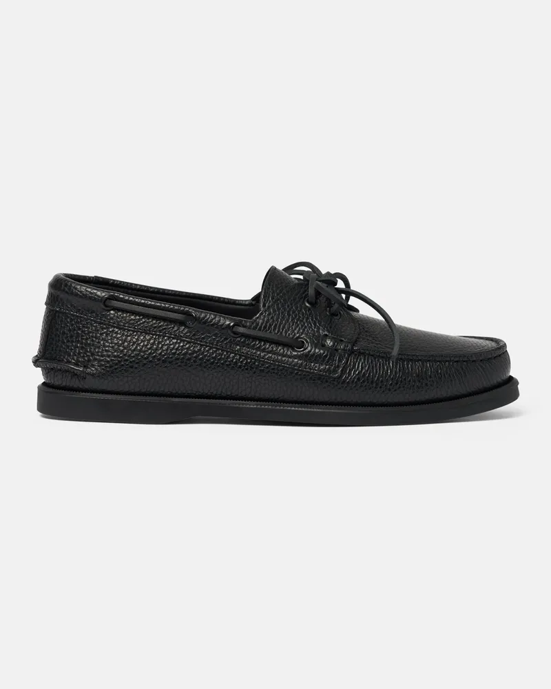Scarosso Morgan Schwarz - Mann Bootsschuhe Schwarz - Kalbsleder Schwarz