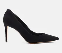 Gigi Black Suede - Frau High Heels Schwarz - Veloursleder