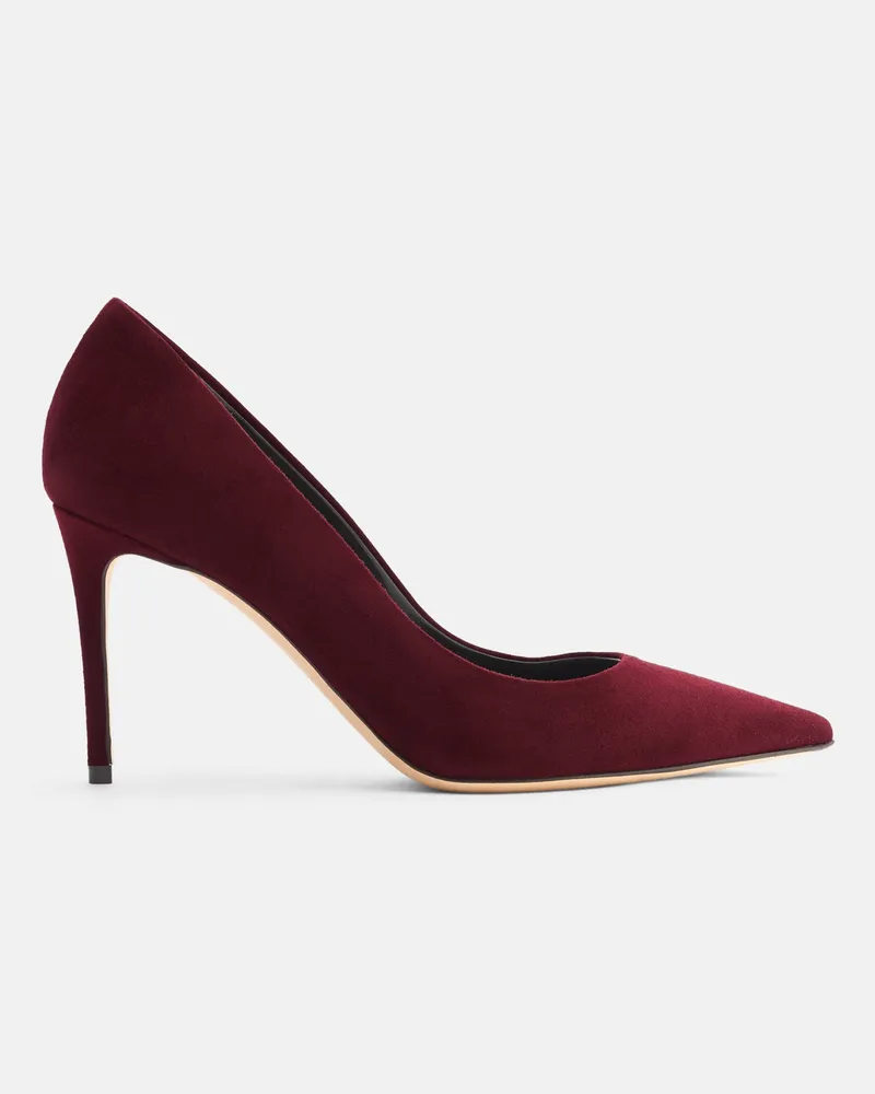 Scarosso Gigi Burgundy Suede - Frau High Heels Bordeaux - Veloursleder Bordeaux