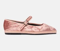 Petra Altrosa Samt - Frau Slippers Altrosa - Samt