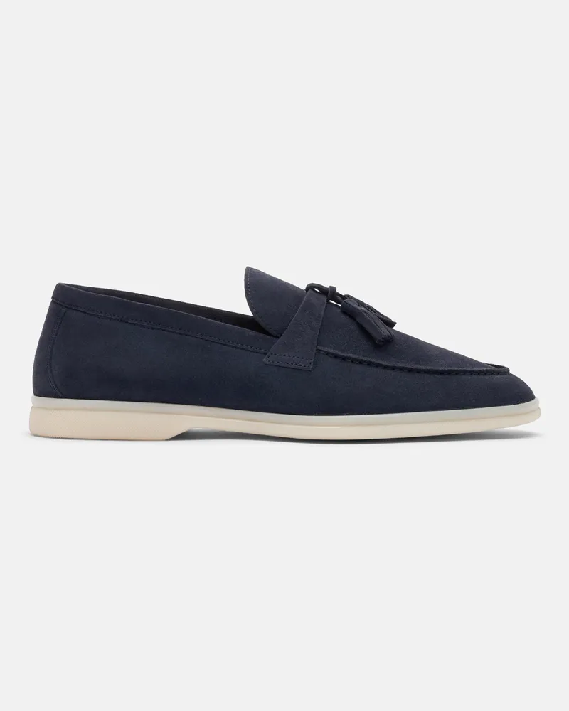 Scarosso Leandro Blau Veloursleder - Mann Loafers Blue - Suede Blue