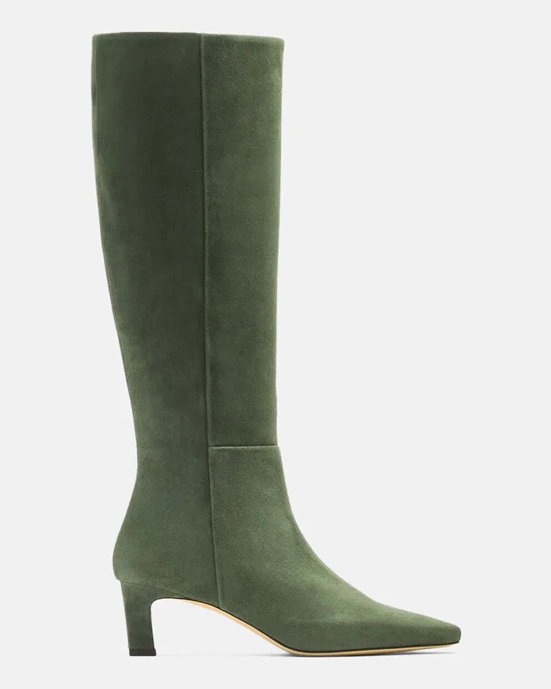 Scarosso Kira Grünes Veloursleder - Frau Boots Grün - Veloursleder Grün