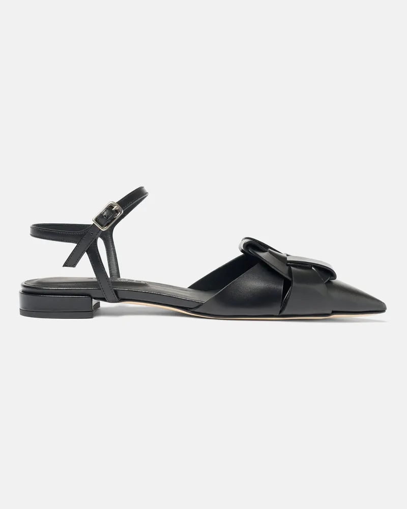 Scarosso Amanda Black - Frau Ballerinas Schwarz – Kalbsleder Schwarz