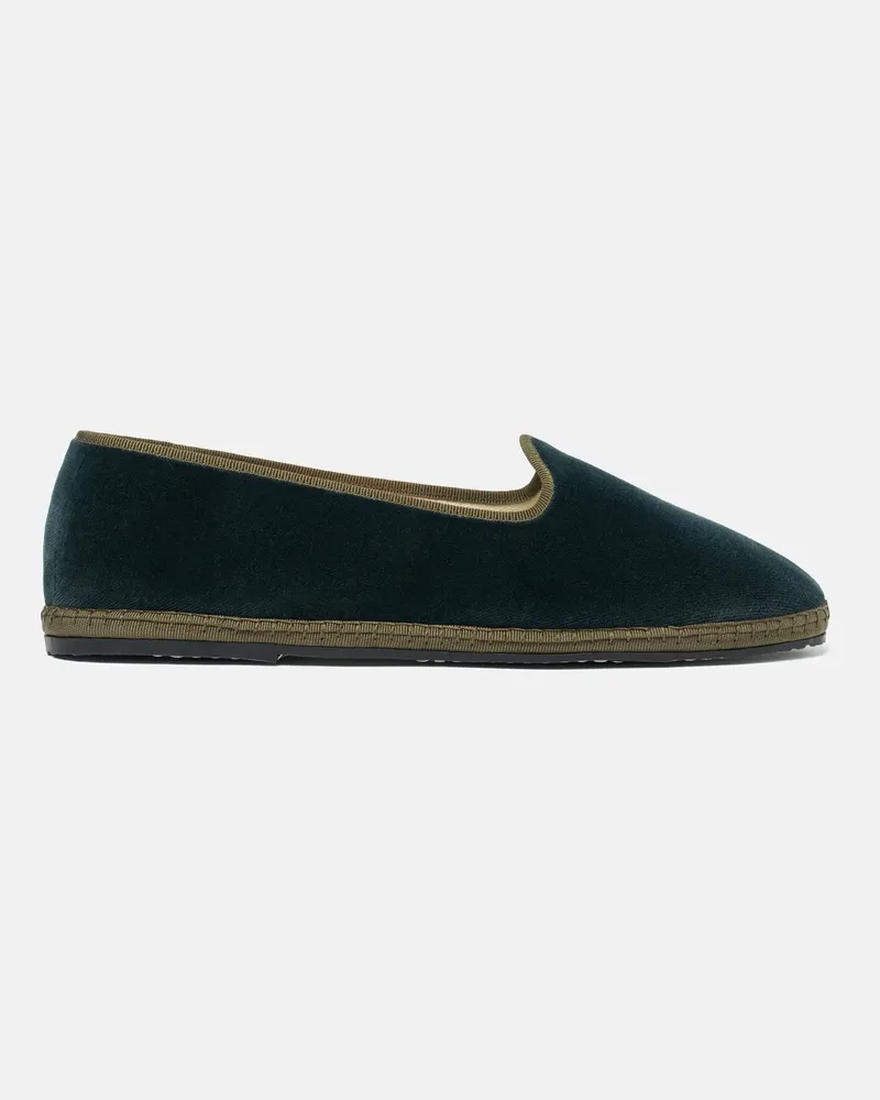 Scarosso William Iv Dark Grove - Mann Friulane Slippers Grün - Samt Grün