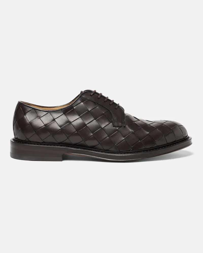 Scarosso Harry Brown Woven - Mann Derbies Dunkelbraun - Kalbsleder Dunkelbraun
