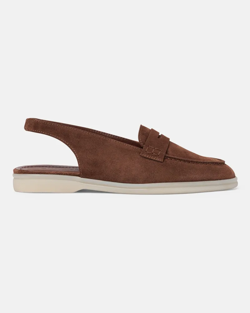Scarosso Leila Braun Veloursleder - Frau Loafers Braun - Veloursleder Braun