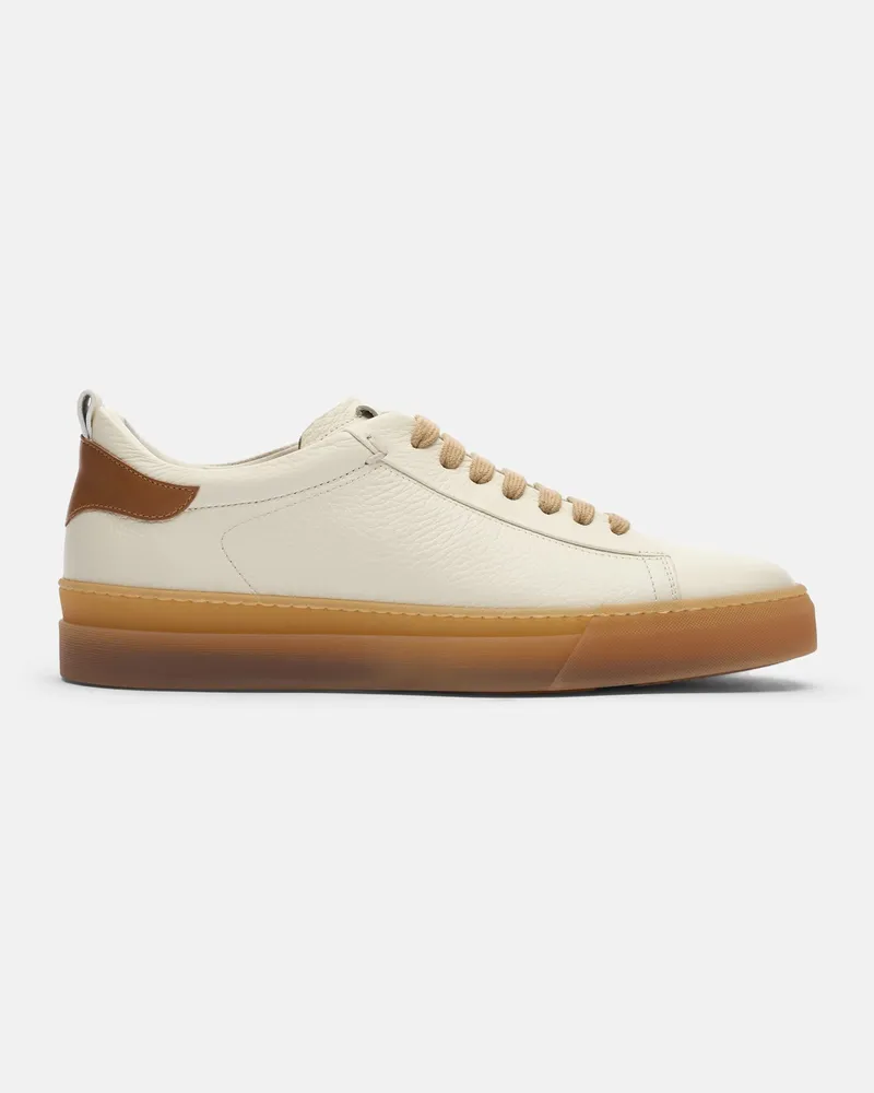 Scarosso Joseph Weiß Genarbt - Mann Sneakers Weiß - Kalbsleder Weiß