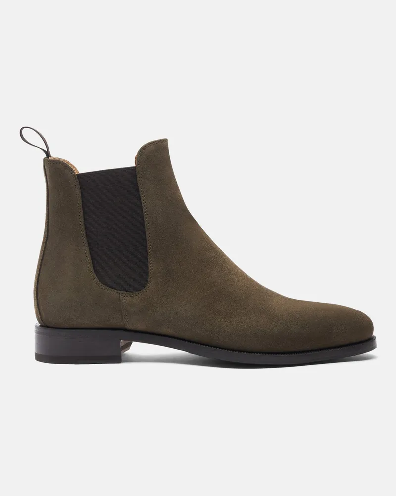 Scarosso Giancarlo Oliva - Mann Chelsea Boots Grün - Veloursleder Grün