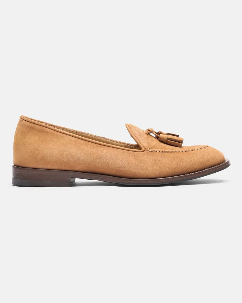 Scarosso Sienna Tan Suede - Frau Loafers & Mules Braun - Veloursleder Braun