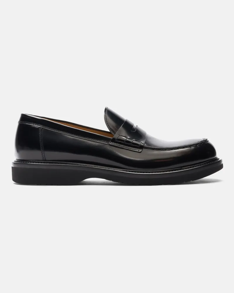 Scarosso Milo Black Bright - Mann Loafers Schwarz - Gebürstetes Kalbsleder Schwarz
