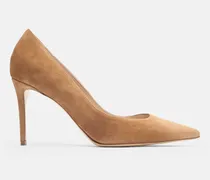 Greta Hellbraun Veloursleder - Frau High Heels Hellbraun - Veloursleder