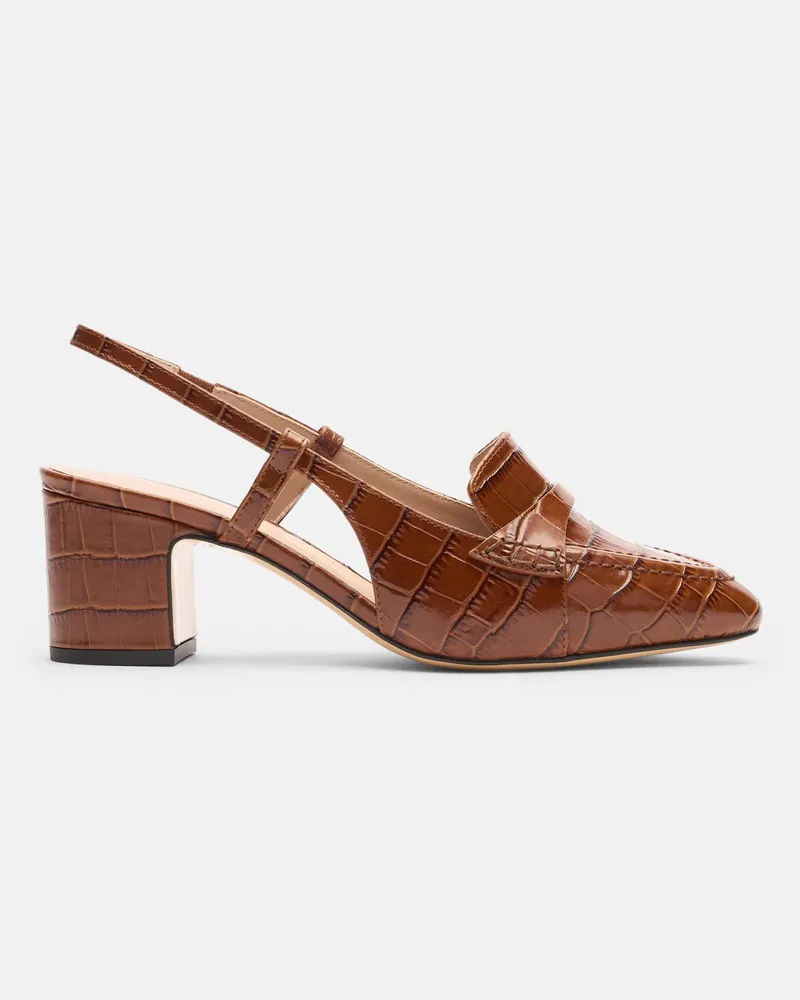 Scarosso Bianca Hellbraunes Kroko - Frau Last Chance Hellbraun - Kalbsleder Kroko-print Hellbraun